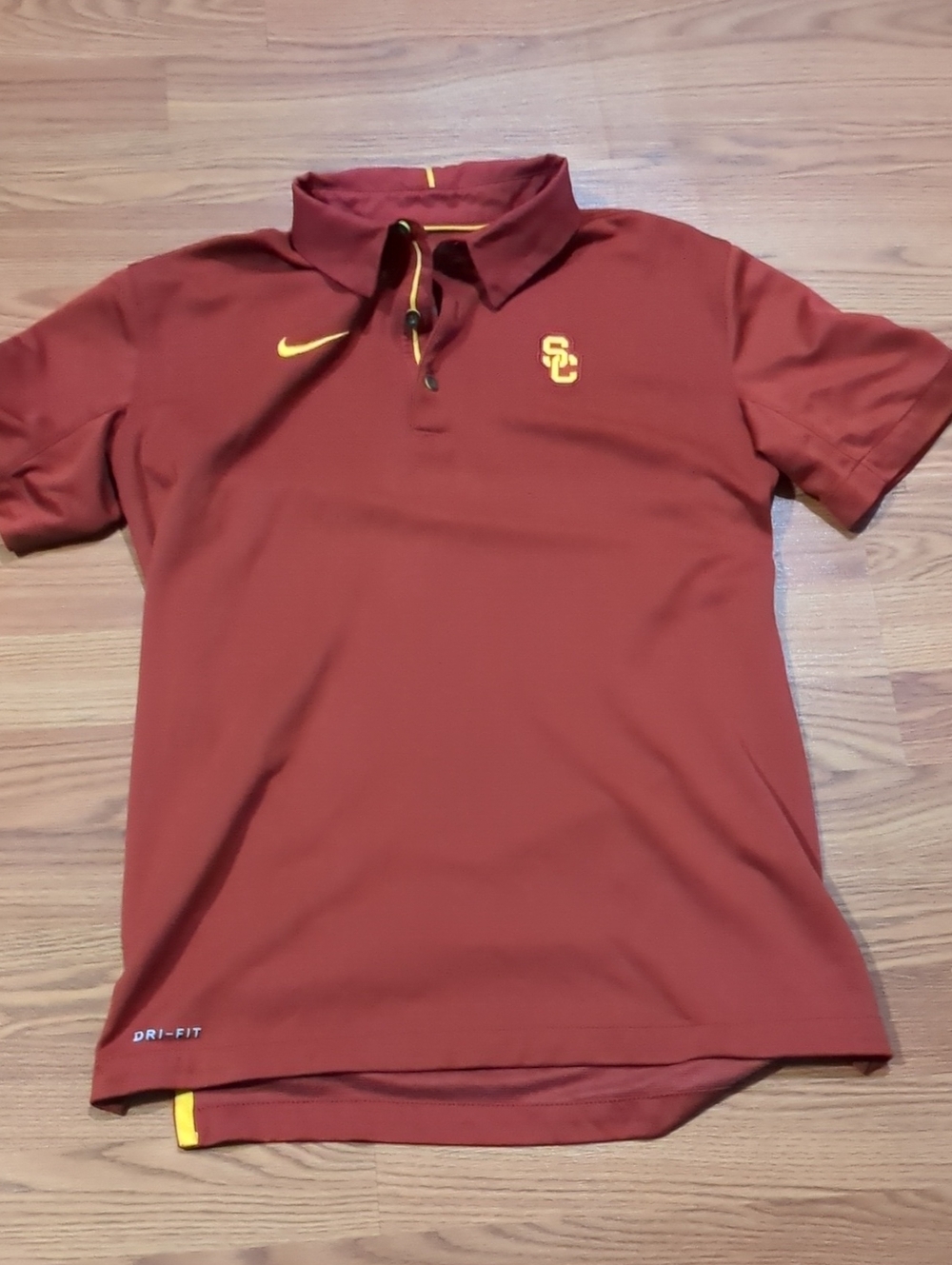 Men's Nike Dri-FIT USC Trojans Sideline Crimson Performance Polo Shirt